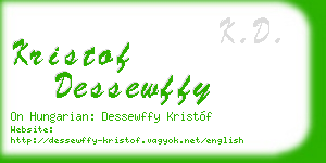 kristof dessewffy business card